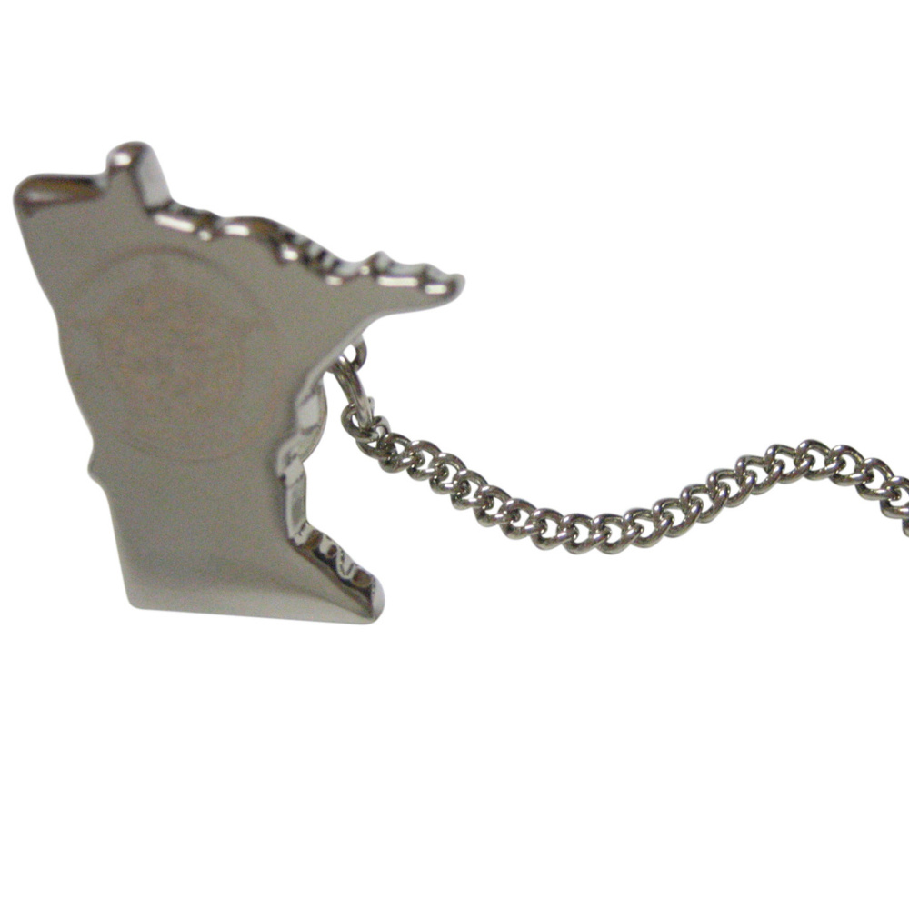 Minnesota State Map Shape And Flag Design Tie Tack - image 1